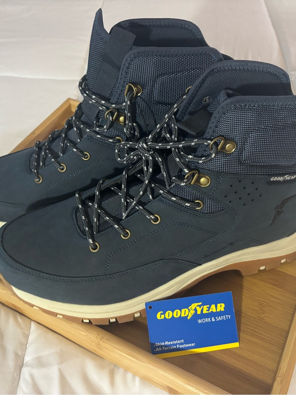 Men's Navy All-Terrain Work Boots
